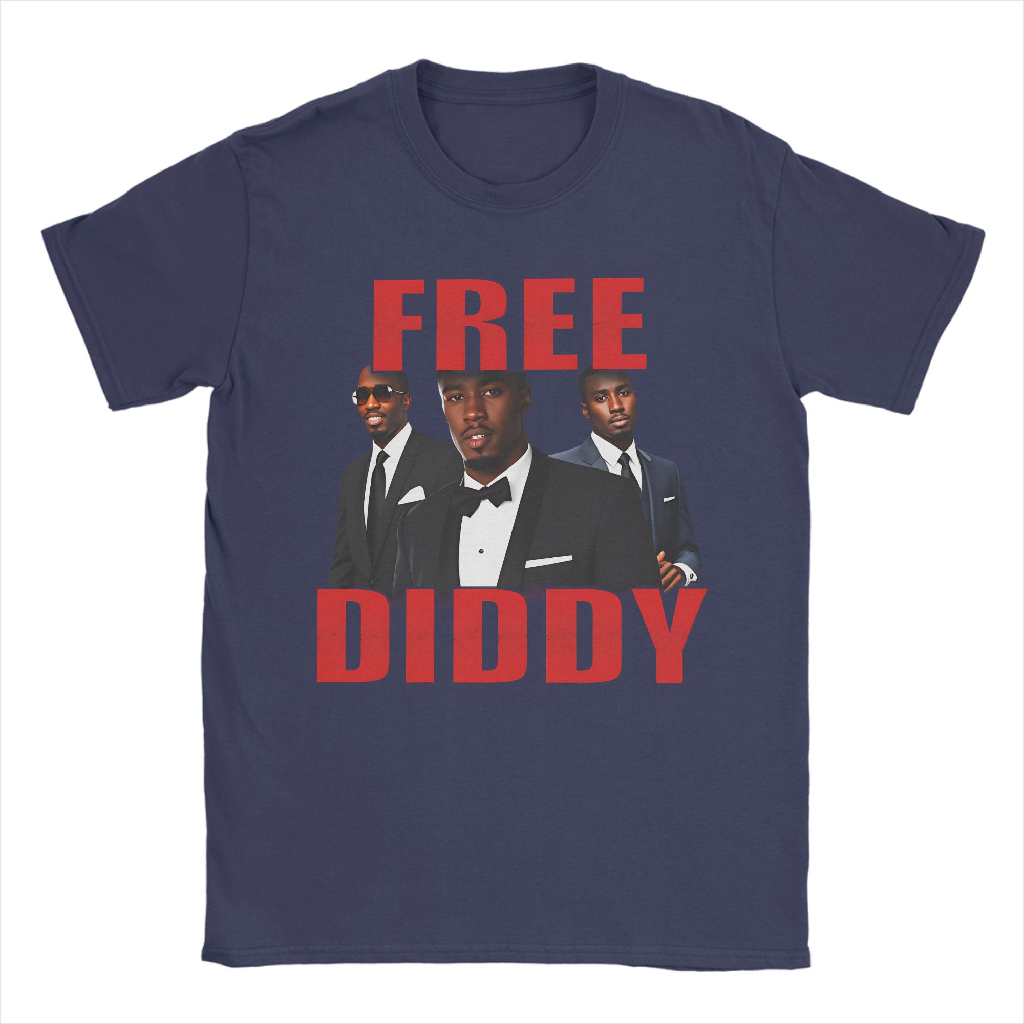 

2026 FREE DIDDY TShirt Summer Fashion TShirts Men Cotton Round Neck Plus Size Clothes Short Sleeve Awesome Tops 4XL