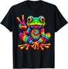 Tie-Dye Cool Frog Peace Sign Hippie T-Shirt