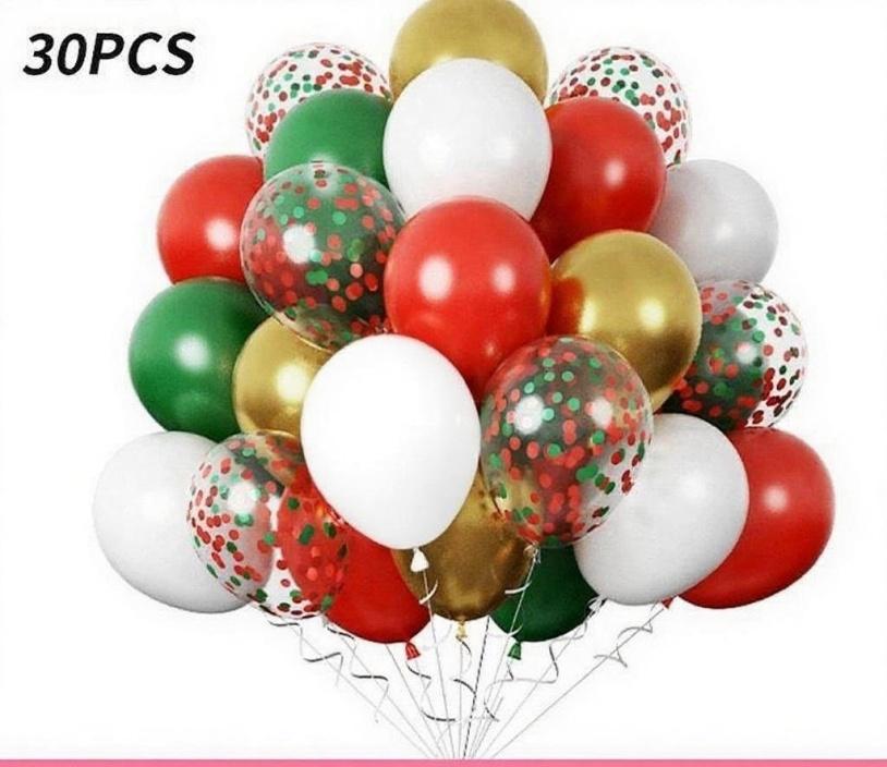 30pcs 10 Inch Multi-color Latex Balloons Set for Birthday Wedding Engagement Anniversary Bachelorette Bridal Shower Decoration