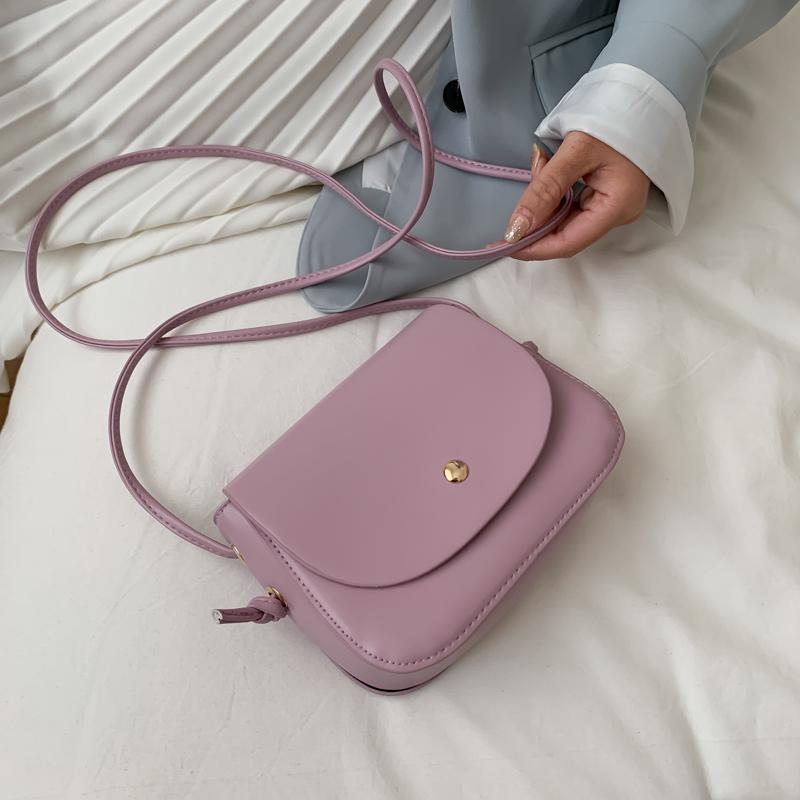 Arrival Women Simple Shoulder Bag Candy Color PU Leather Ladies Small Square Crossbody Bags Female Handbags Torebki Damskie