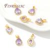 Fancy Charms For Jewelry 18K Real Gold Plated Heart Pendant Crystal Pendants For Necklace Supplies For Jewelry DIY Accessories
