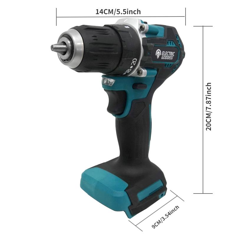 1/2 Inch 1700RPMDrill Brushless Motor Lithium Electric  Cordless Drill Compact Hammer Drive For 18V Makita Battery Pin