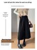 Women's Gray Wool High-Waist Wide-Leg Cropped Pants - Loose Fit, Slimming, Pear Shape, Casual Wear for Spring and Autumn