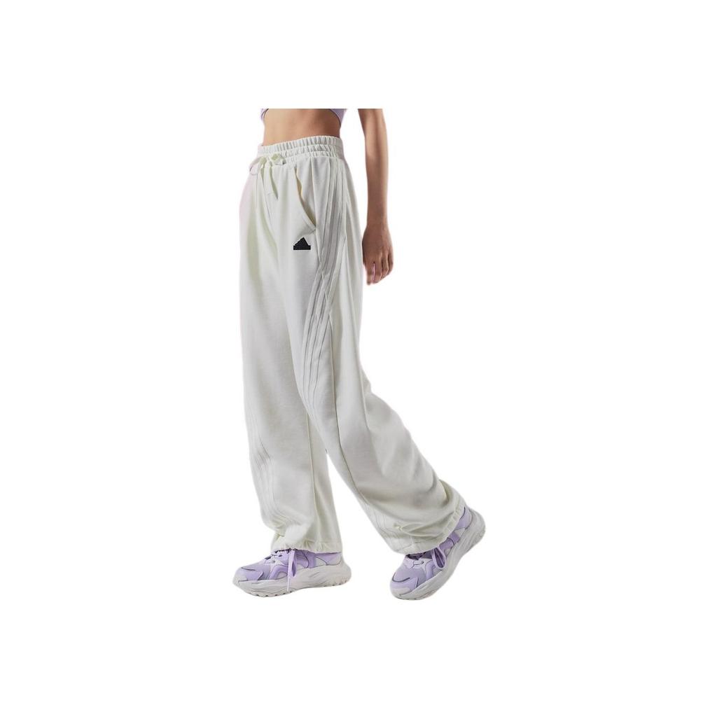 Adidas Dance French Terry Joggers With Three Stripes Block Design Women Bottoms Han-Jade-White JI9772