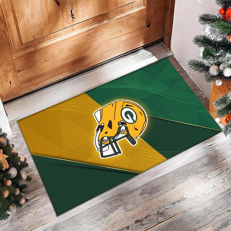 Tappeto in Velluto di Cristallo Green Bay Packers Morbido Anti?Tappetino Antiscivolo Comodo per Casa Soggiorno Camera da Letto Tappeto Decorativo