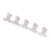 Nail Extension Clips Reusable Alloy Curve C Nail Art Pinching Clips DIY Manicure Tool Silver Color 10 Piece Set
