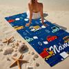 Custom Name Ultra-Soft Beach Towel with Cute Cars Theme,Ideal for Pool - Camping, Diving - Perfect Travel Essential, Vibrant Beach Towel.