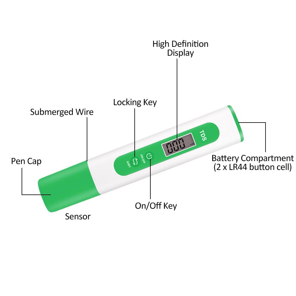Multifunctional  Water Testing Pen Household Water Quality Testing Tool Portable Water Hardness Impurity Quick Detector