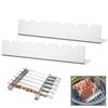 Anti-Slip Groove Skewer Holder Stainless Steel Barbecue Tools Kebab Stands  Patio Barbecue