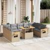 VidaXL Garden Lounge Set with Cushions 10 Pcs, Patio Sofas, Patio Furniture Set, Outdoor Furniture, Beige 3273663
