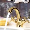 Badezimmerarmatur 4 Zoll Waschtischarmatur 2-Griff Centerset Badezimmerwaschbeckenarmatur