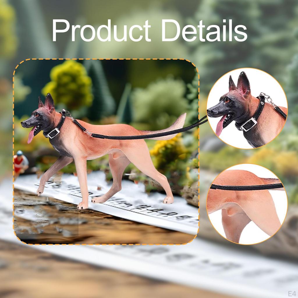 1/6 Dog Figure Action Accessories Birthday Gift Painted Learning Toy Photo Prop Decorative