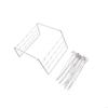 2 Set Stainless Steel Cooking Skewer Wire Rack for Air Fryers Oven Easy Operation for Family Gatherings Outdoor Barbecue HX6C