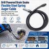 Steel Plumbing Snake Drill Powered Pipe Cleaning Cable New Drain Snake  Kitchen Pipe Cleaning