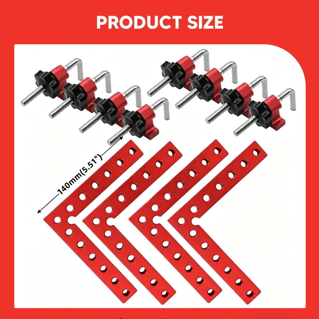 Corner Clamps Functional Versatile L Shaped Square Tool for Assembling Boxes 120mm