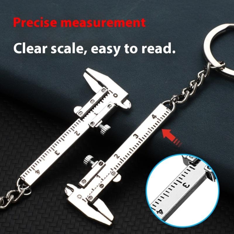 Portable 50mm Small Vernier Caliper Keychain Tool for Measurements In Jewelry Making and Engineering