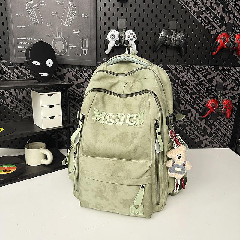 Schoolbag new schoolbag Korean version ins tooling style trend couple backpack large capacity middle and high school students air cushion backpack