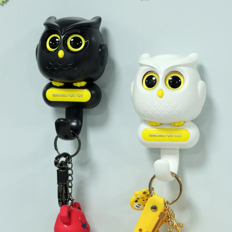 Owl-Shape Hook Multipurpose Hat Scarf Key Hanging Hook Wall Storage Rack Kitchen Bathroom Organizer Hanger