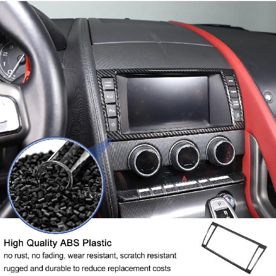 Daeiclru Car Navigation Screen Frame Trim Cover Fit for Jaguar F-Type 2013-2018, Central Navigation Adjustment Button Panel Cover, Center Display