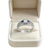 European and American Fashion Trendy Personalized Diamond-encrusted Square Ring Set, Vintage Simple and Versatile with a Distinctive Temperament