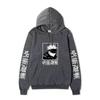 Men Women Fleece Hoodie Gojo Manga Art Two Sleeve Vertical Japanese Characters Casual Anime Hooded Sweatshirt