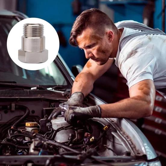 M18x1.5 O2 Sensor Spacer Extension 32mm Oxygen Sensor Adapter with Nickel Plated Anti-Fouler Universal Automotive Exhaust Accessories