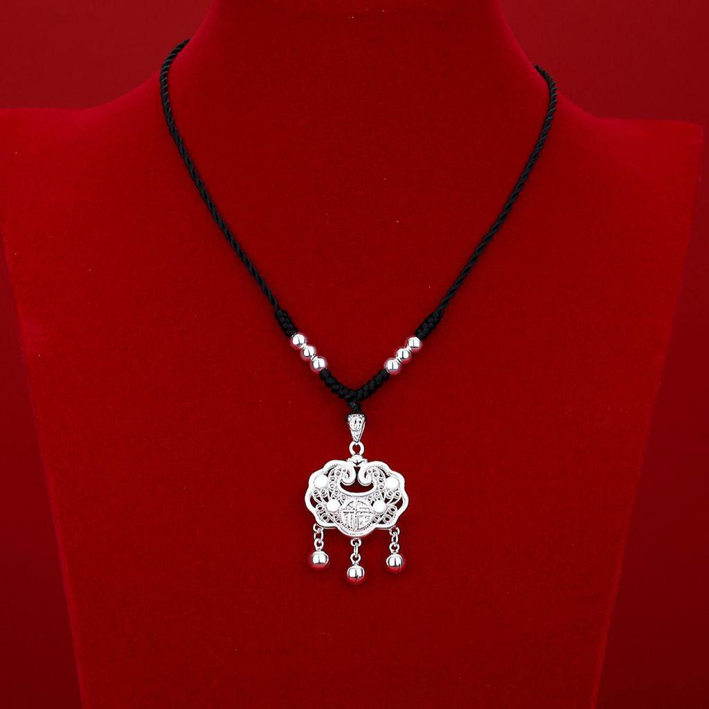 2023 Silver-Plated Lucky Bell Pendant Necklace: Women's New Year Charm