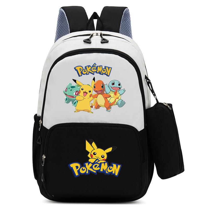 Pokemon Cartoon Printed Backpack Pencil Bag Elementary School Student Junior School Bag Backpack
