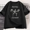 2026 Lustiges Fitnessstudio T-Shirt Vintage Dost Thou Even Hoist T-Shirt Lässiges Kurzarm Herrenkleidung Baumwoll-T-Shirt Harajuku Übergroßes Tee