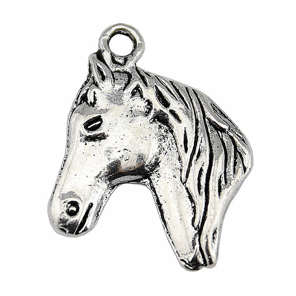 Antique Horse Pendants Metal Animal Charms For DIY Jewelry Handmade Craft Supplies