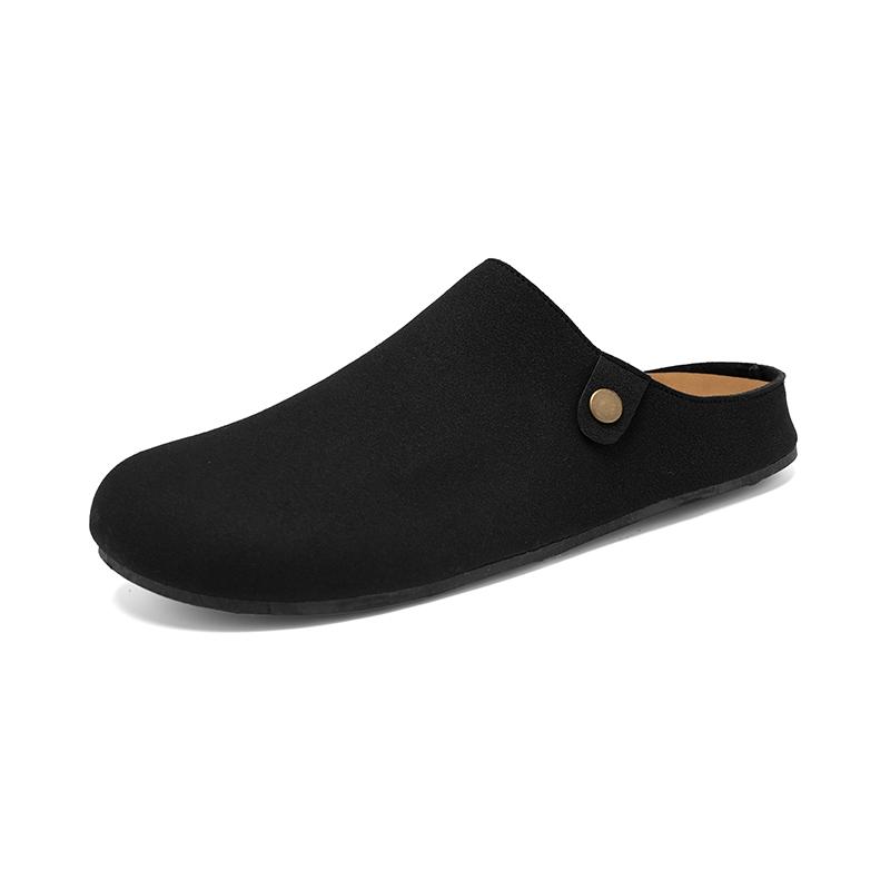 

Роскошные кожаные полуботинки для мужчин черные мюли без задника лоферы тапочки полубосоножки повседневная обувь мужские шлепанцы уличные слипоны 39