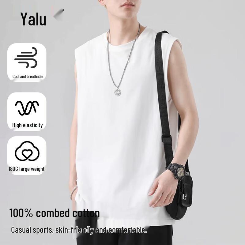 Yalu Men s Casual 100% Cotton Tank Top L