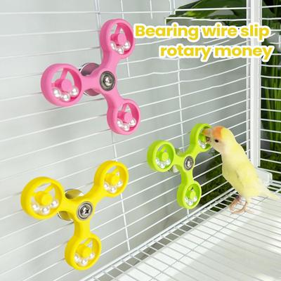 Kauspielzeug für Vögel, Papageienspielzeug, Lustiges Windrad-Spinner-Vogelsspielzeug, Interaktives Papageienspielzeug zur Entspannung, Vogelkäfig Zubehör
