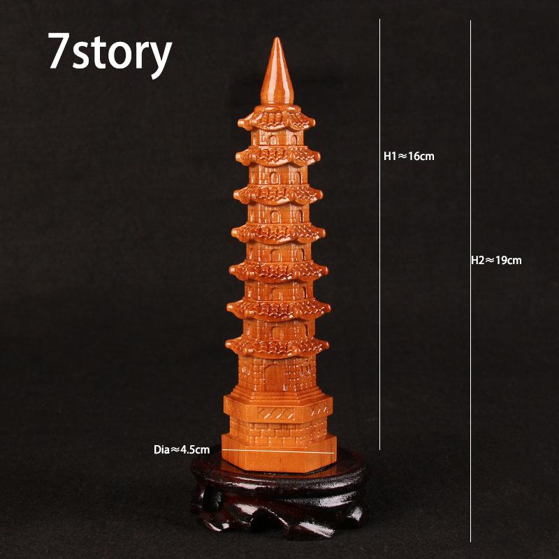 

7 9 11 13 слоев 3D Модель персикового дерева Вэньчан Пагода Башня Статуя Сувенир Подарок Фэн-шуй Домашнее украшение Ручная работа