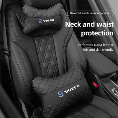 Poduszka pod kark na zagłówek samochodowy Poduszka lędźwiowa Zestaw Akcesoria samochodowe Do Xc60 Xc90 V40 V60 S60 V50 V90 S80 C40 XC40 V70