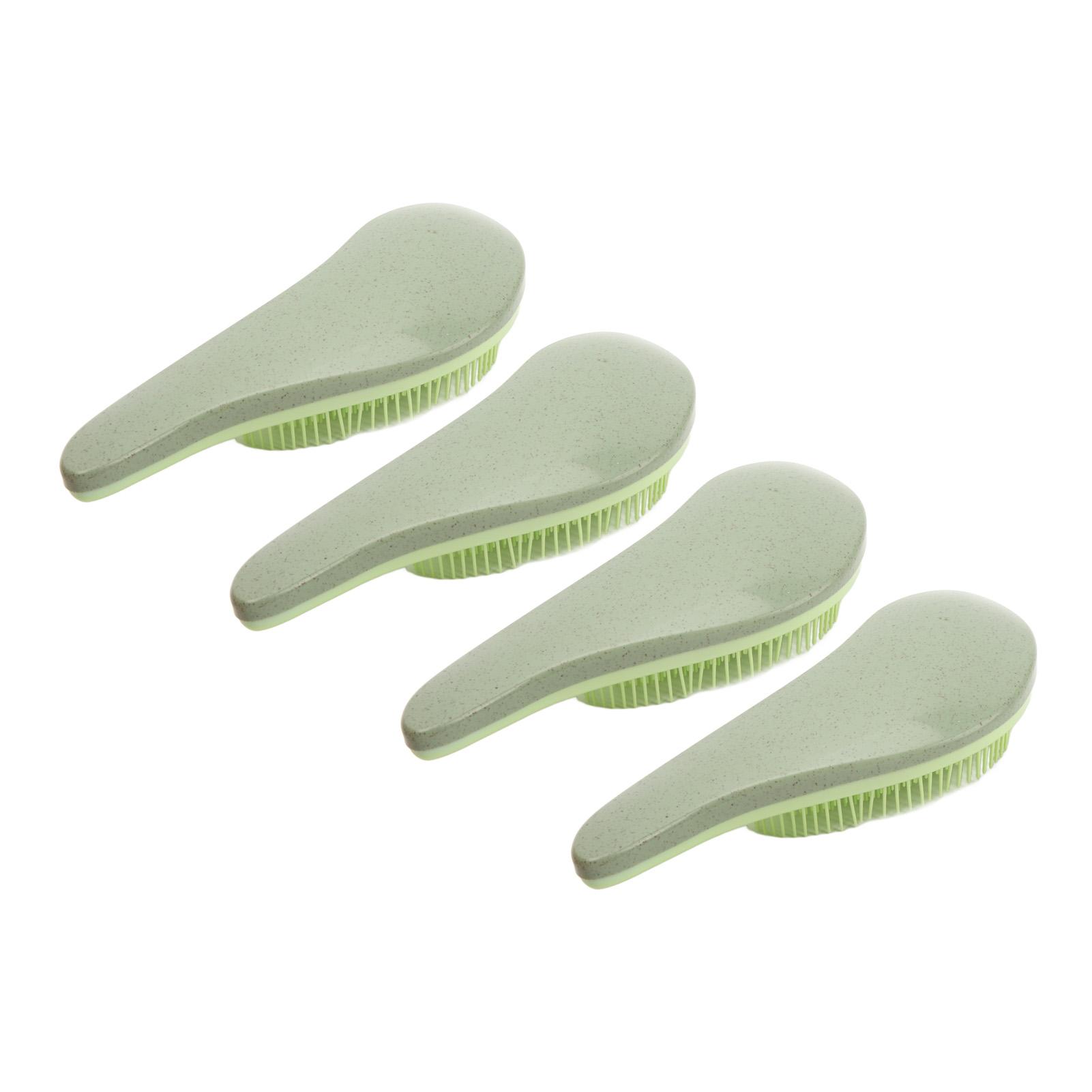 

4 шт. распутывающая щетка с широкими зубьями компактная расческа для волос для домашнего профессионального парикмахера