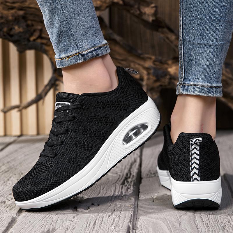 All-season Women's Chunky Sneakers, Athletic Shoes, Fashionable Casual Shoes Plus Size Thick-soled Height-increasing Women's Shoes
