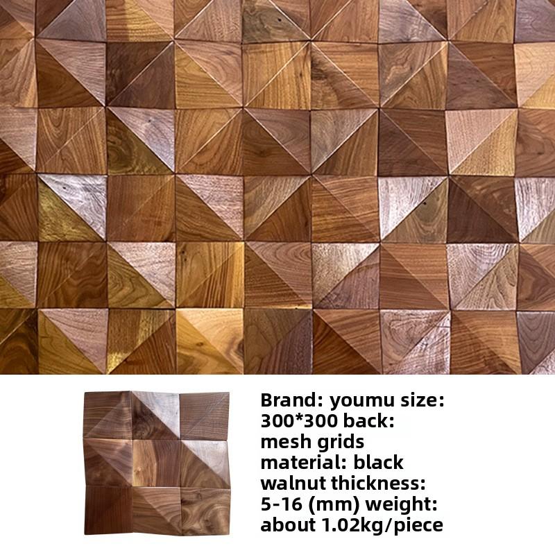 Creative Solid Wood Diamond Mosaic Living