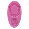Fashion Cake Decoration New Woman Cameo Mirror Frame Silicone Fondant Mould Cake Decor Chocolate Baking Molds Accessories