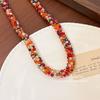 Colorful Summer Dopamine-inspired Beaded Necklace, Fashionable, Exquisite, and with a High-end Feel, a Creative and Versatile Accessory