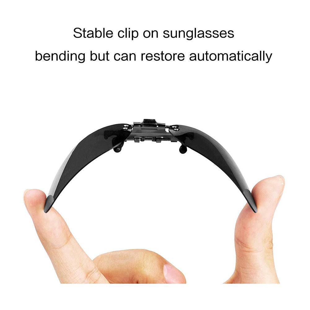 2 Pcs Outdoor Sunglasses Clip On Polarized Sun Glasses Driving Eyeglasses Clip Sunglasses