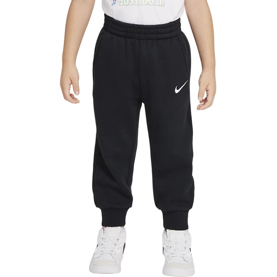 Nike Full Length Pants Brand Logo Comfortable Fleece Lined Knitted Fabric Black Infant And Toddler IB2542-010 4T