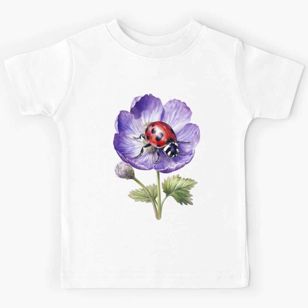 Playful Garden Ladybug Kids T-Shirt 130