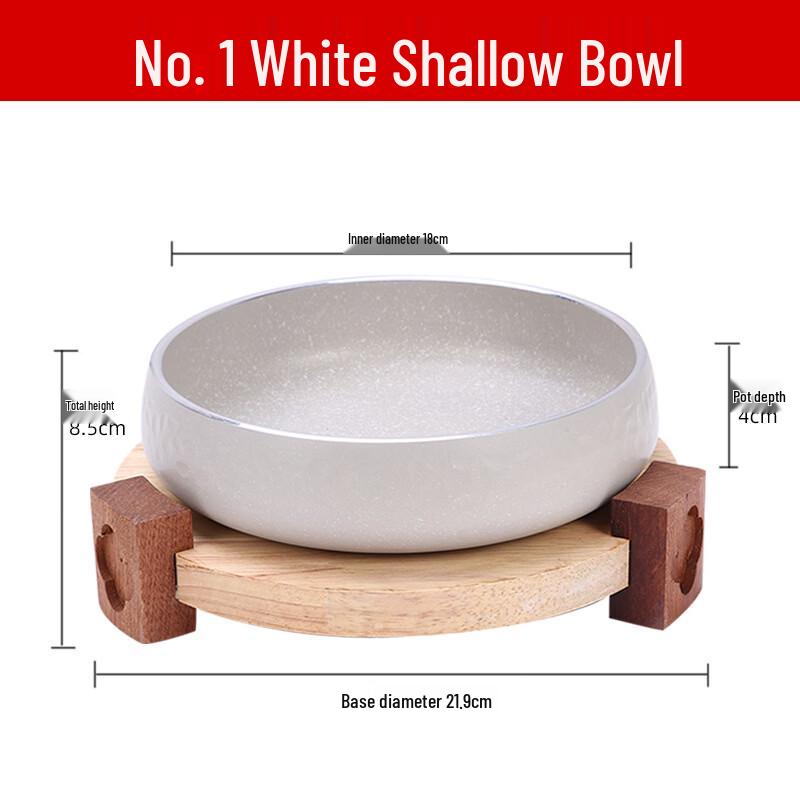 ZISIZ Aluminum Alloy Imitation Porcelain Serving Bowl