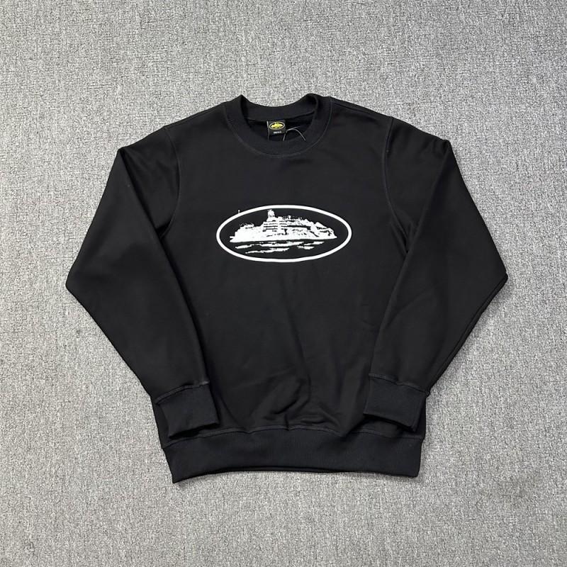 Corteiz Devil Island Print Streetwear Sweatshirt Loose Fit Crewneck Teens