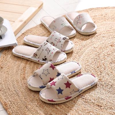 Hotel Indoor Home Slippers Linen Unisex Men And Women