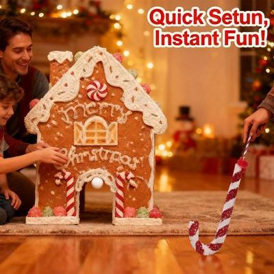 Mini Zencefilli Kurabiye Golf Oyunu Seti Eğlenceli Ahşap Noel Oyuncağı Mini Tatil İç Mekan Golf Şenlikli Engellerle Aile Partisi Oyunu
