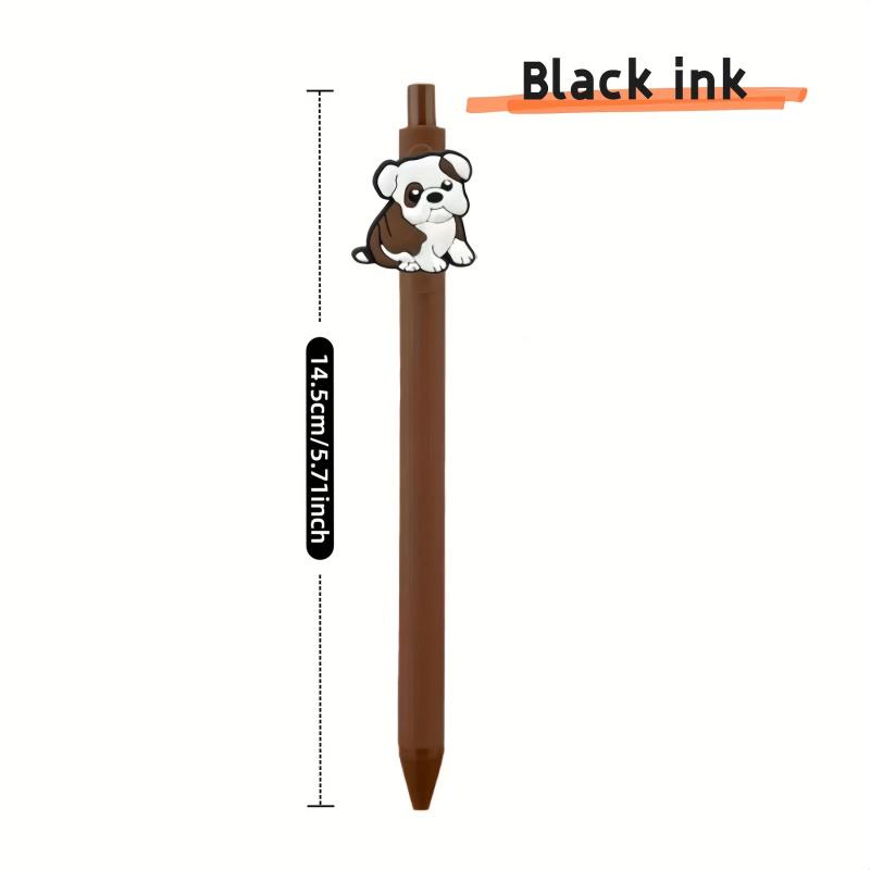 Set di 8 Penne Gel Cane Carino / Set di Scrittura Retrattile con Inchiostro Nero per Amanti dei Cani / Tecnici Veterinari / Studenti / Cancelleria per Ufficio / Penne Animali / Essenziali per il Lavoro