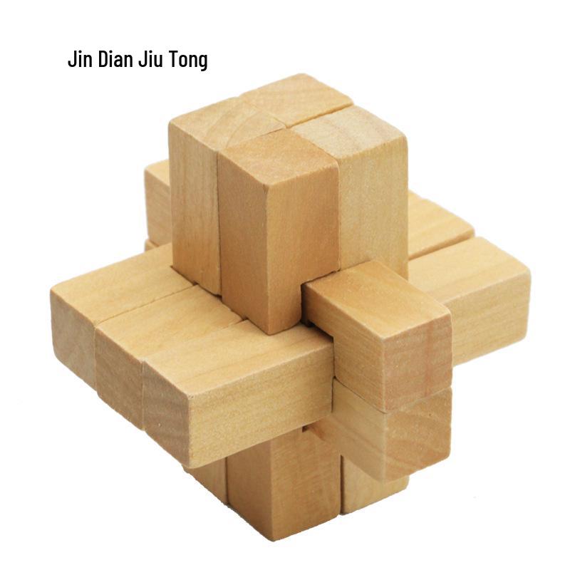 100-Piece Kongming Lock Wooden Puzzle Set for Kids and Adults