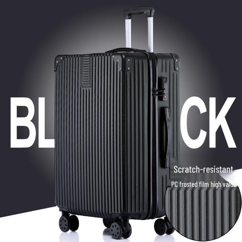 Korean Style Unisex Travel Suitcase: Universal Wheels, Large Capacity, Leather, Combination Lock, Aluminum Frame